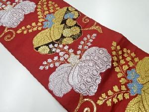 アンティーク　菊桐模様織出し袋帯（材料）